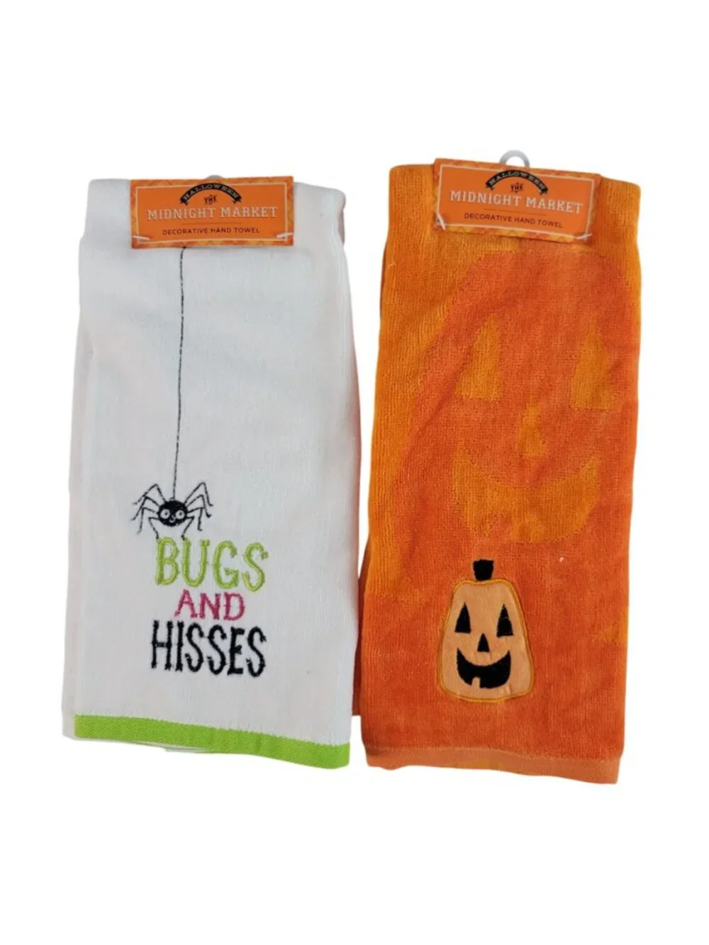 Kohl's Midnight Market Halloween Hand & Kitchen Towels Lot of 5 Towels NEW